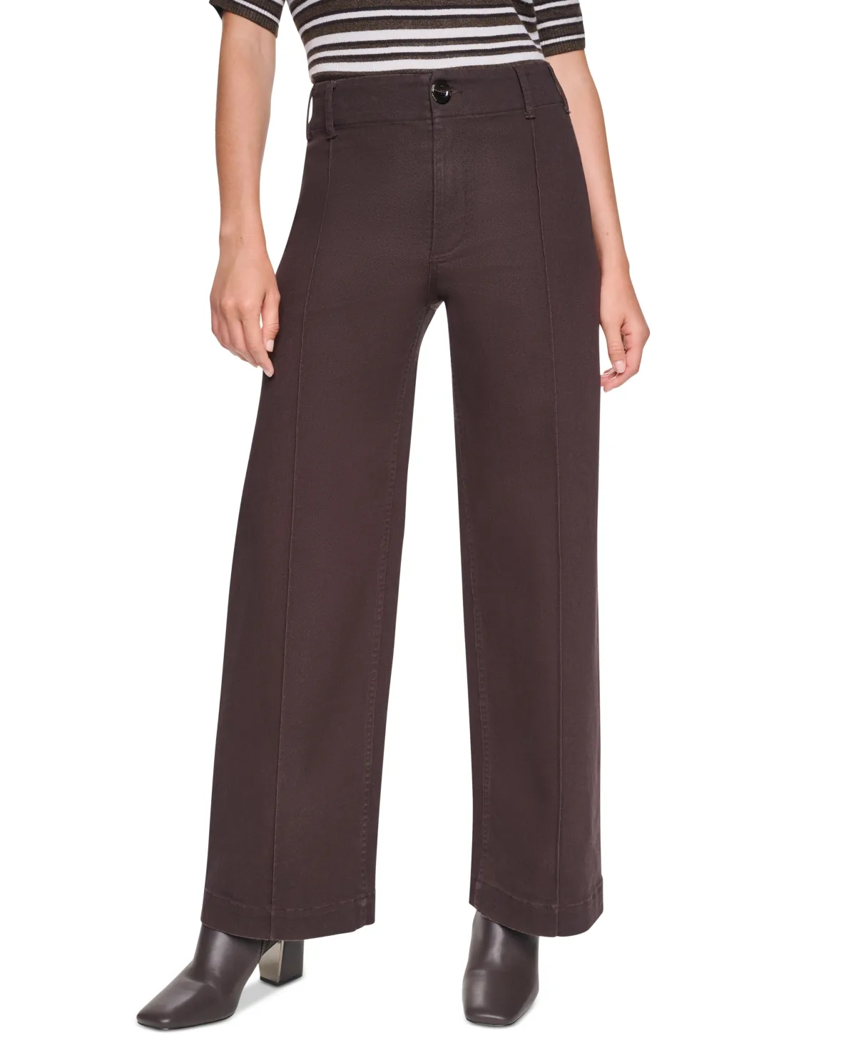 High-Waisted Wide-Leg Jeans by DKNY