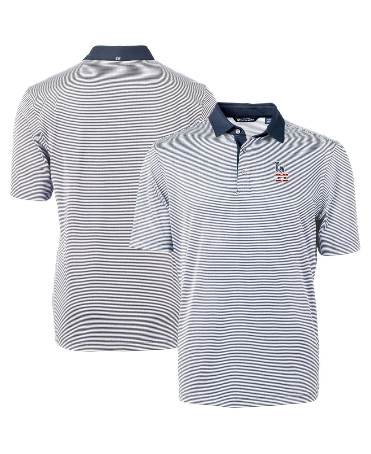 Los Angeles Dodgers Americana Logo Virtue Eco Pique Stripe Polo Shirt