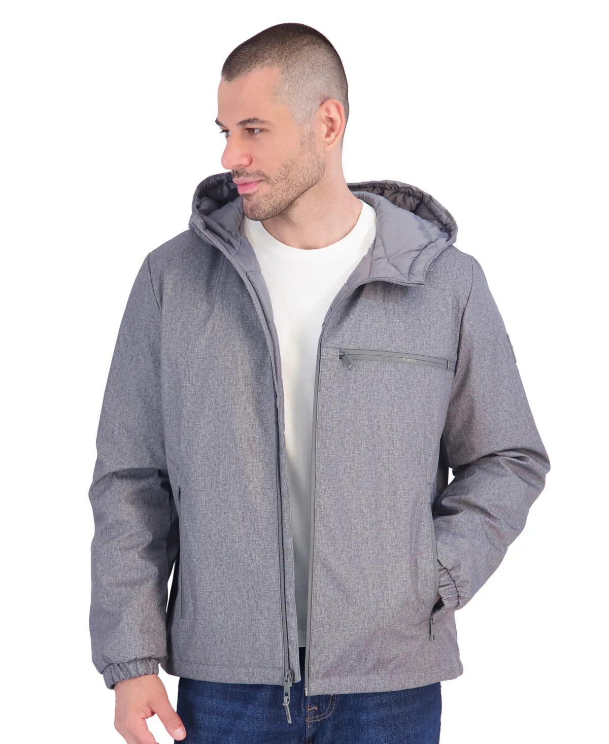 Hooded Quilted Inner Softshell Jacket by Calvin Klein
