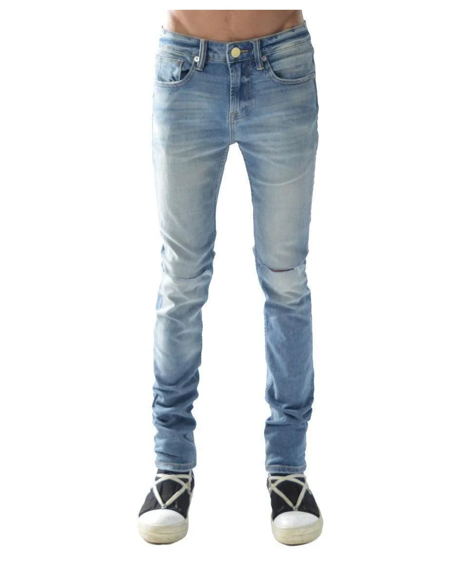 Hvman Chosen to Prevail x Cult Strat Super Skinny Stretch Light-Wash Jeans