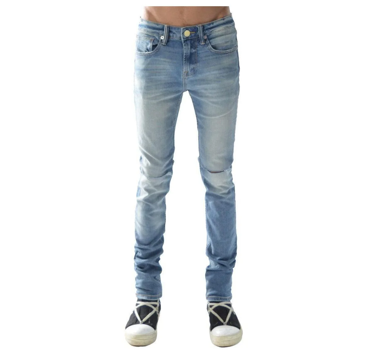 Hvman Chosen to Prevail x Cult Strat Super Skinny Stretch Light-Wash Jeans