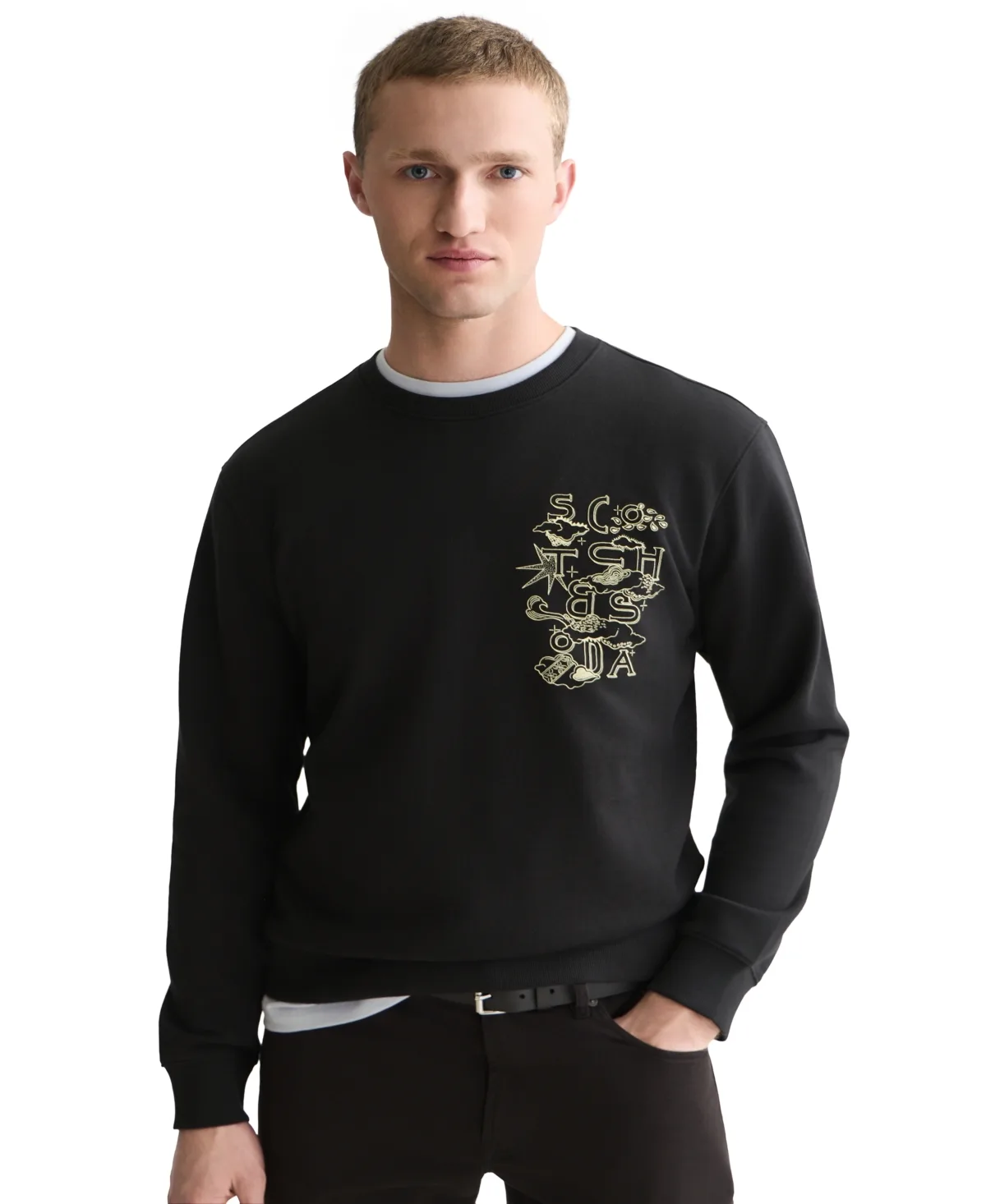 Graphic Crewneck Sweatshirt by Scotch & Soda