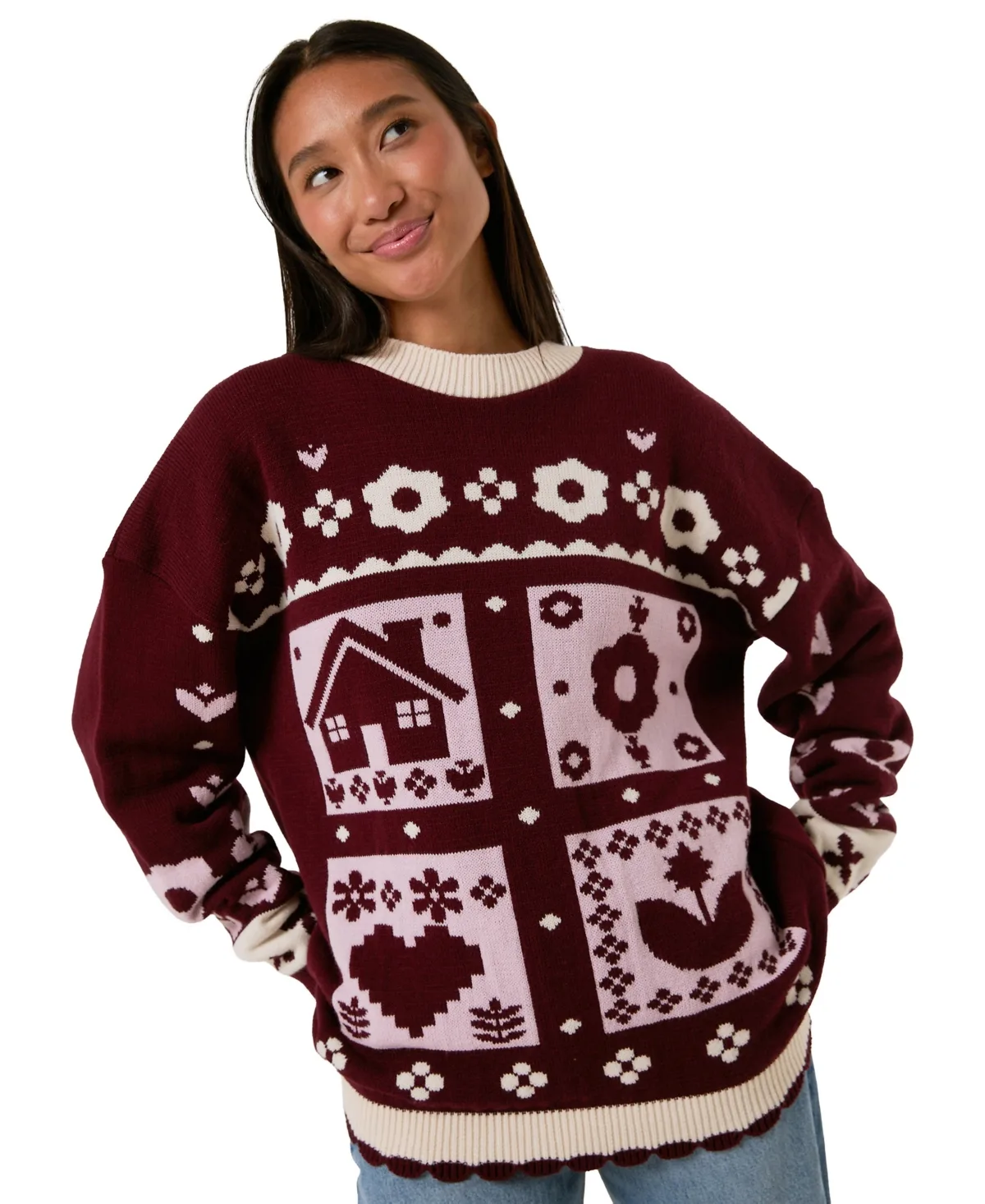 Cosy Cottage Knitted Jumper by Skinnydip London