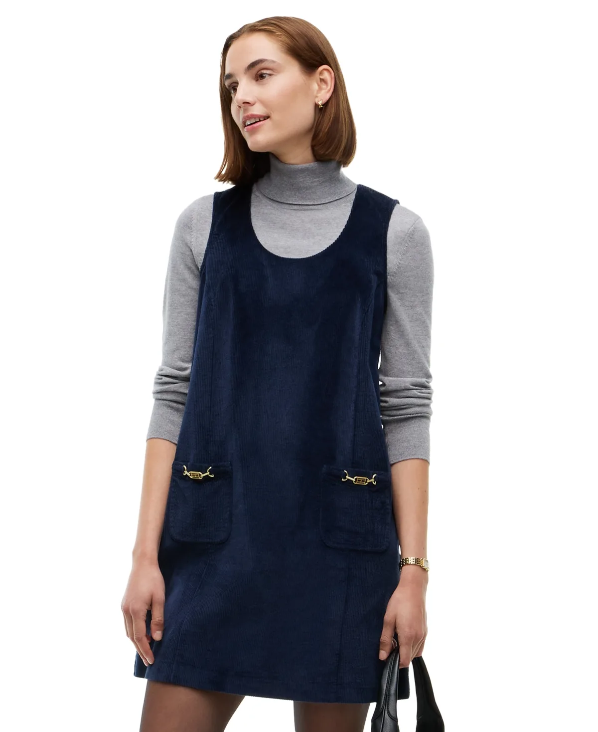 Corduroy Scoop Neck Mini Dress by Tommy Hilfiger