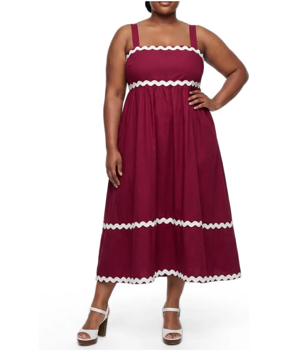 Belle Isle Empire-Waist Babydoll Maxi Dress by Torrid