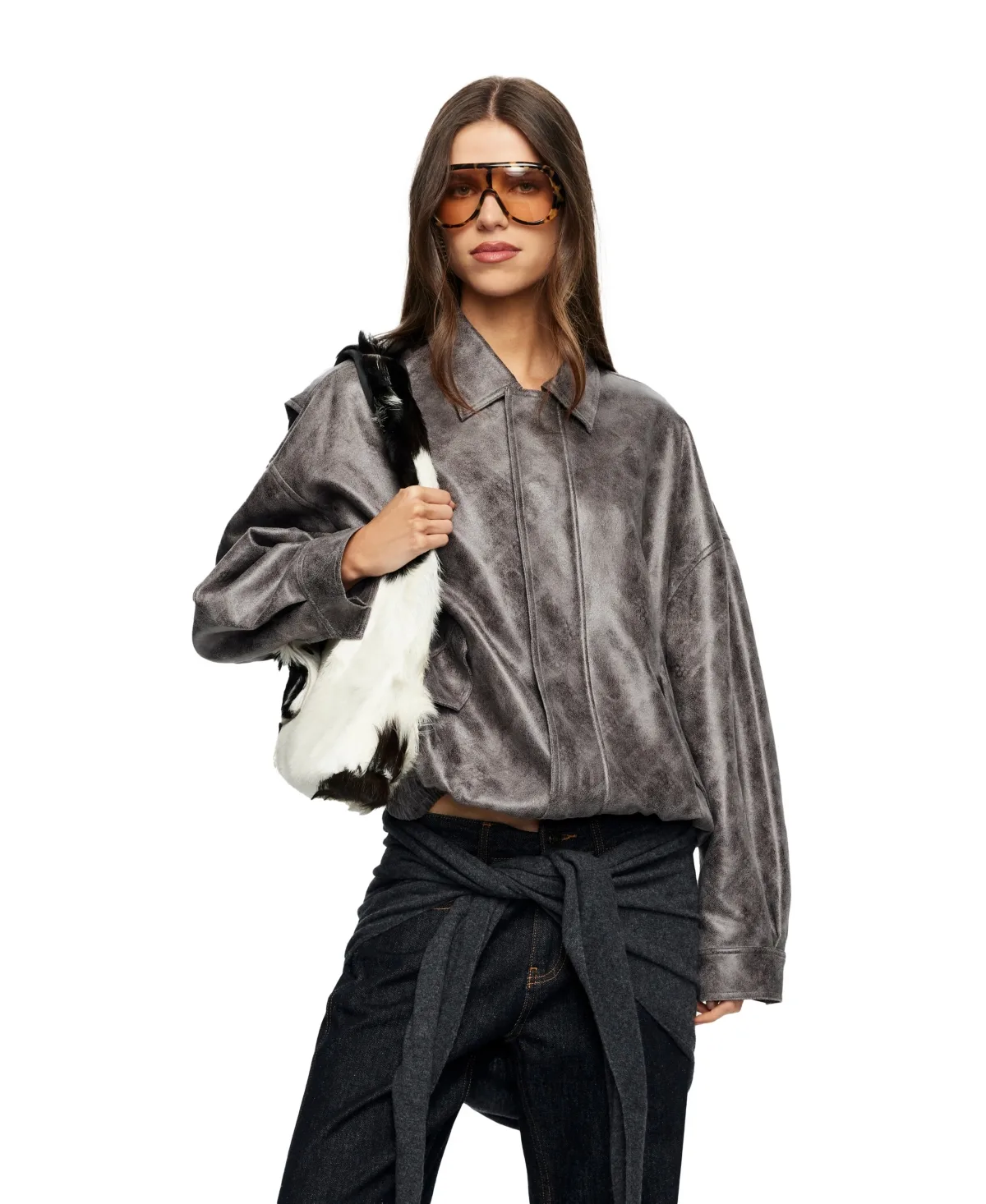 Kenny Oxford Collared Bomber Jacket by Lioness