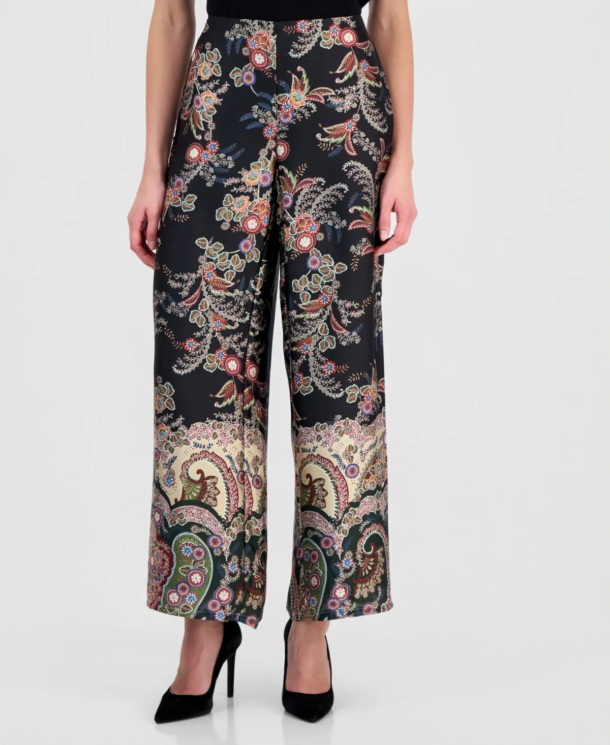Pull-On Wide-Leg Pants by Tahari