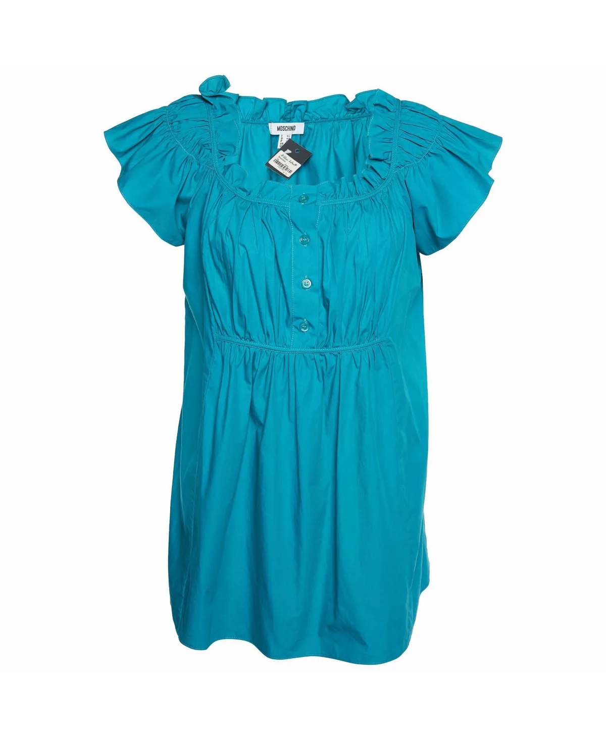 Ruffled Square-Neck Blouse by Moschino