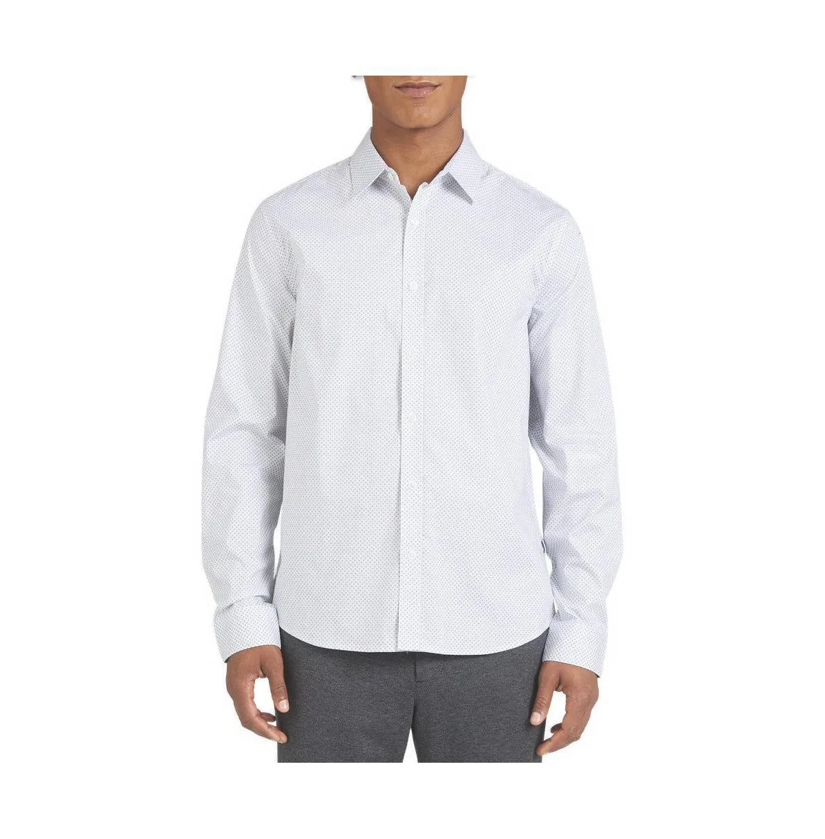 Tate Printed Stretch Point Collar Long-Sleeve Shirt by DKNY