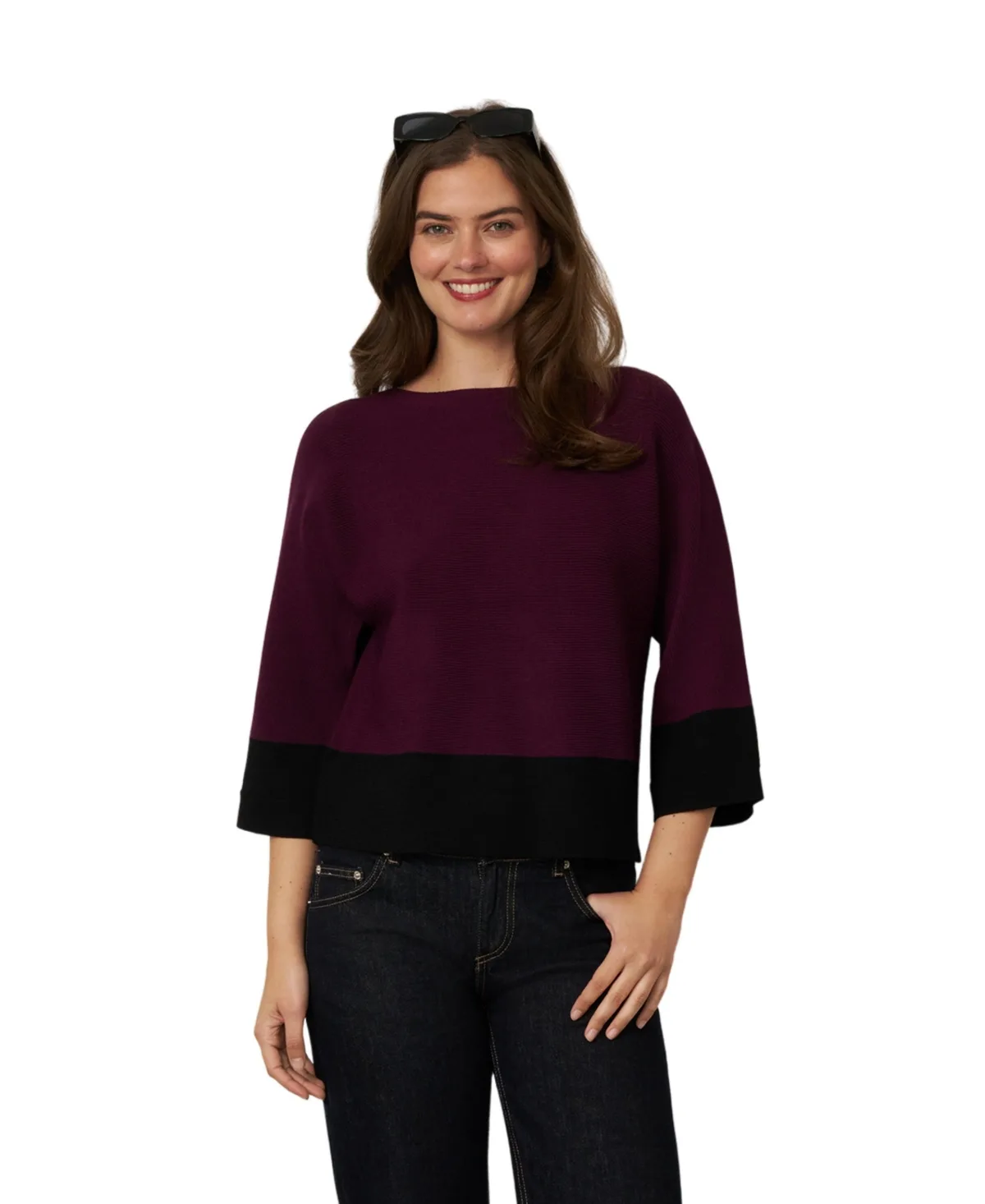 Colorblock Dolman Sweater by Cable & Gauge