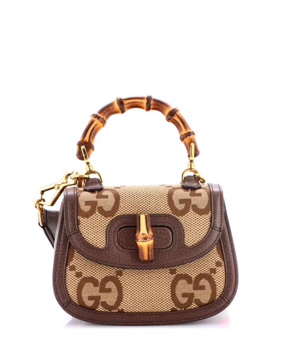 Pre-Owned Mini Bamboo 1947 Top Handle Bag Jumbo GG Canvas