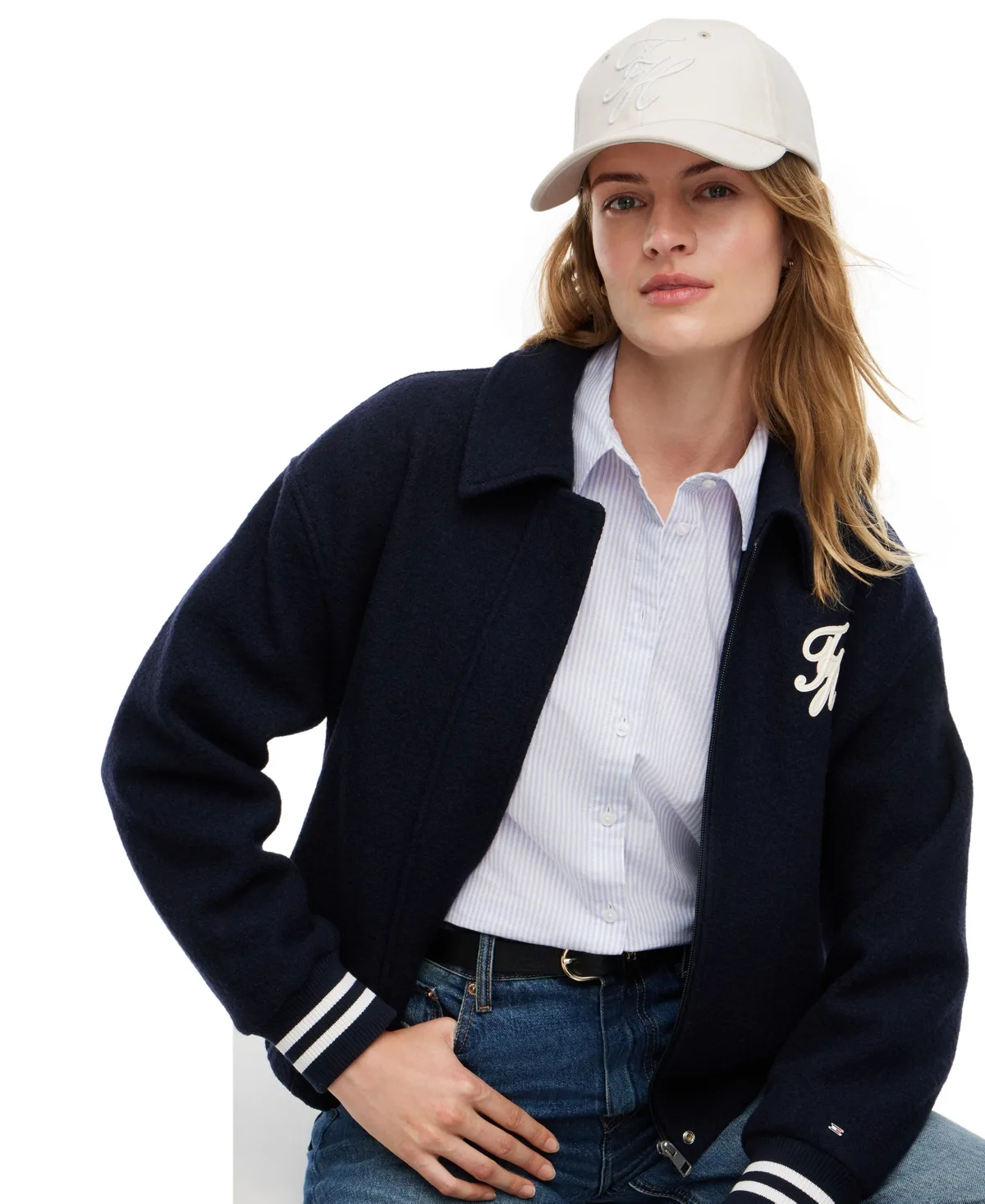Embroidered Corduroy Baseball Cap by Tommy Hilfiger