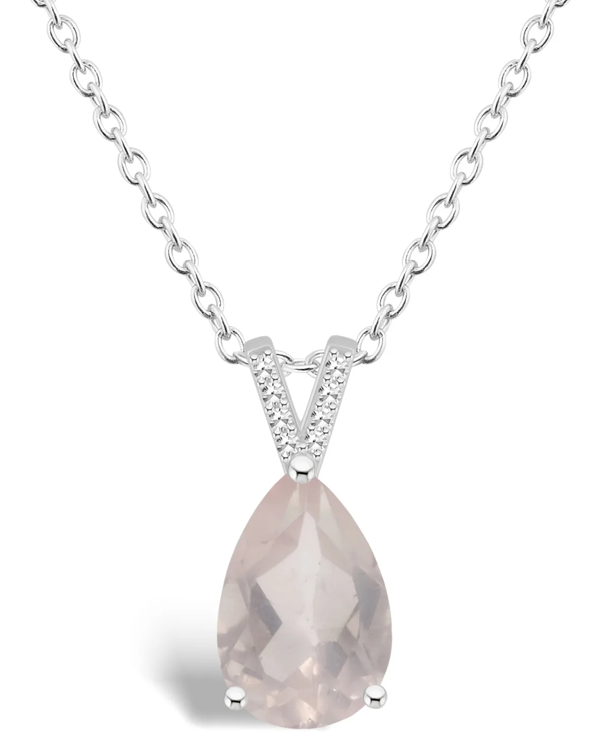 (2-3/4 Ct.t.w.) and Diamond Accent Pendant Necklace in Sterling Silver by Macy's