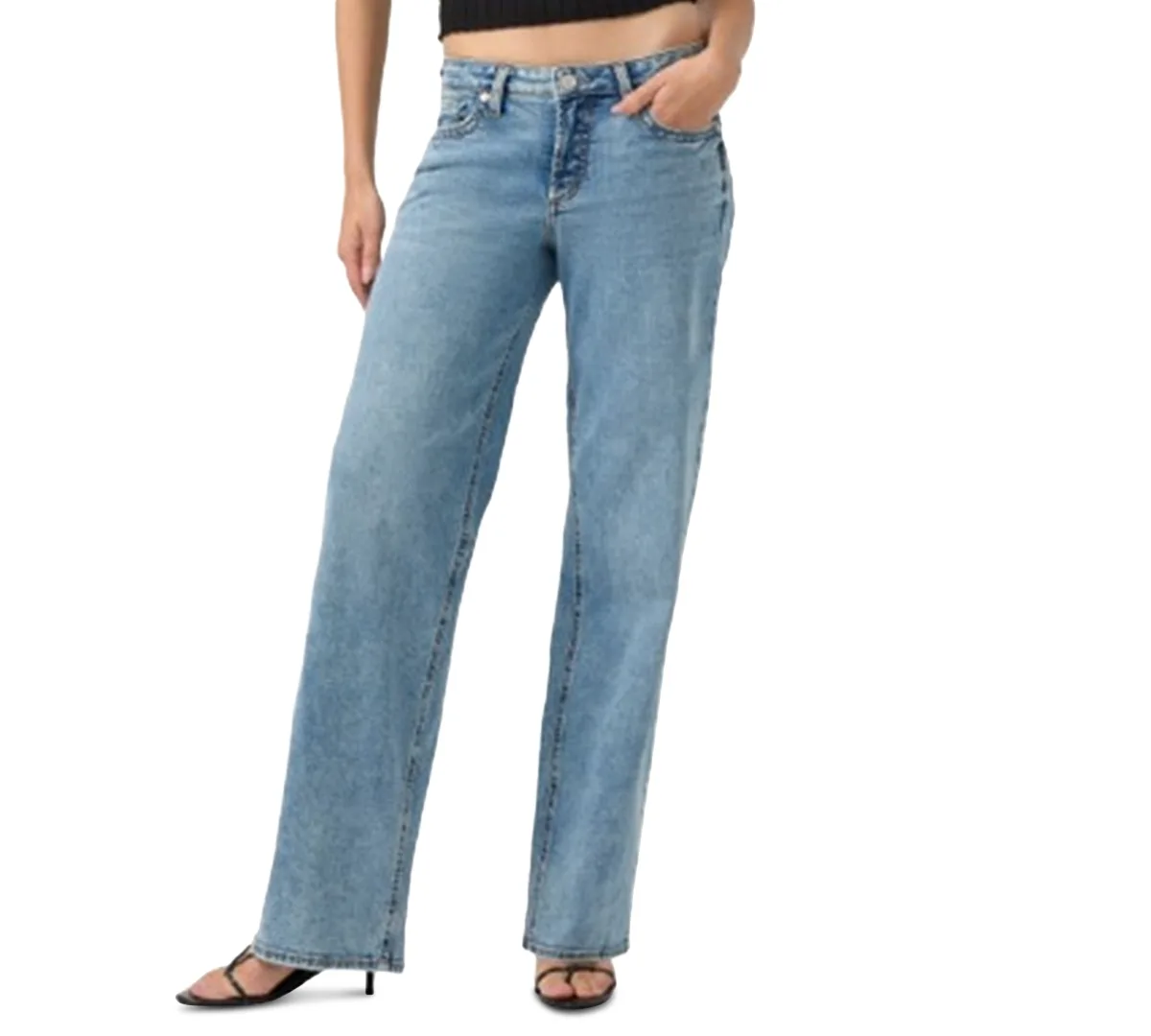 Loose & Low Wide-Leg Jeans by Silver Jeans