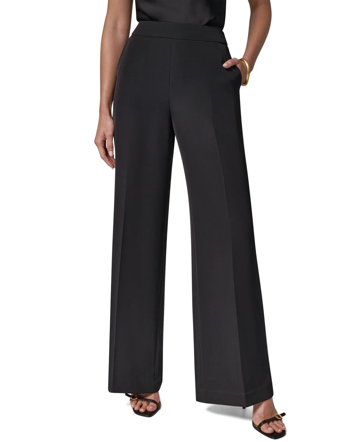 High-Waisted Wide-Leg Pants by Donna Karan New York
