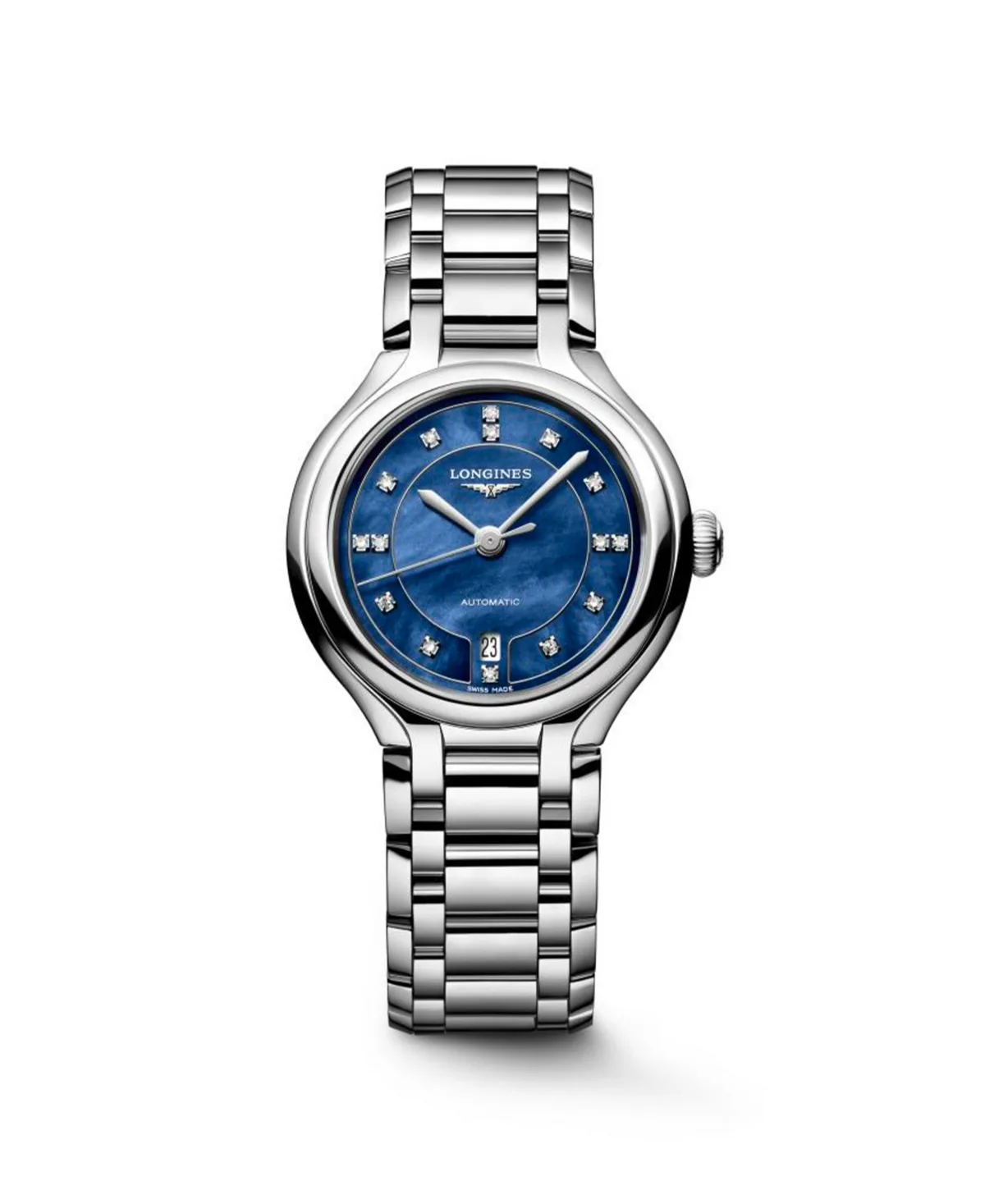 PrimaLuna Silver Stainless Steel Strap Watch 30mm by Longines