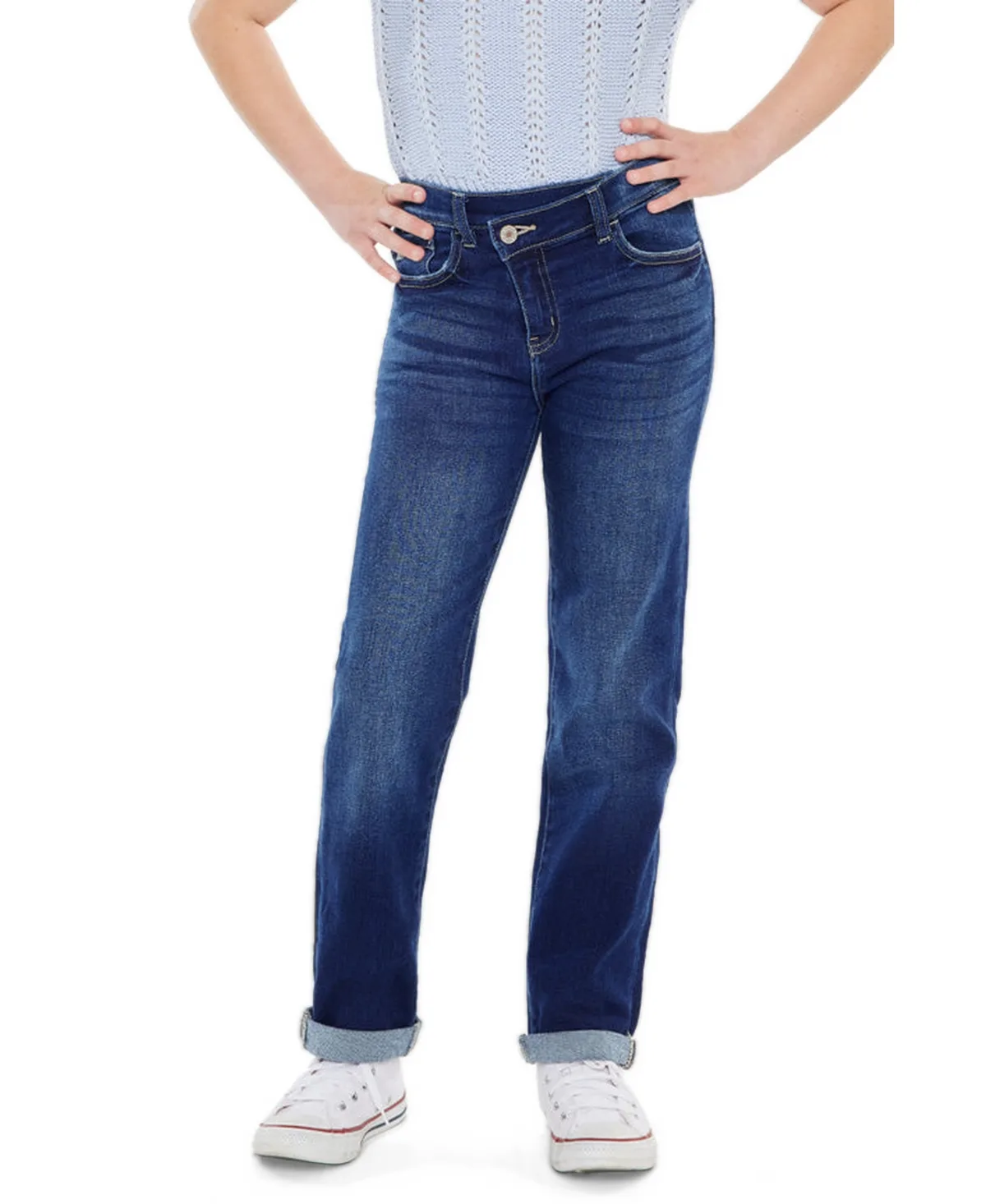 Milly Straight-Leg Mid-Rise Stretch Jeans by Kancan
