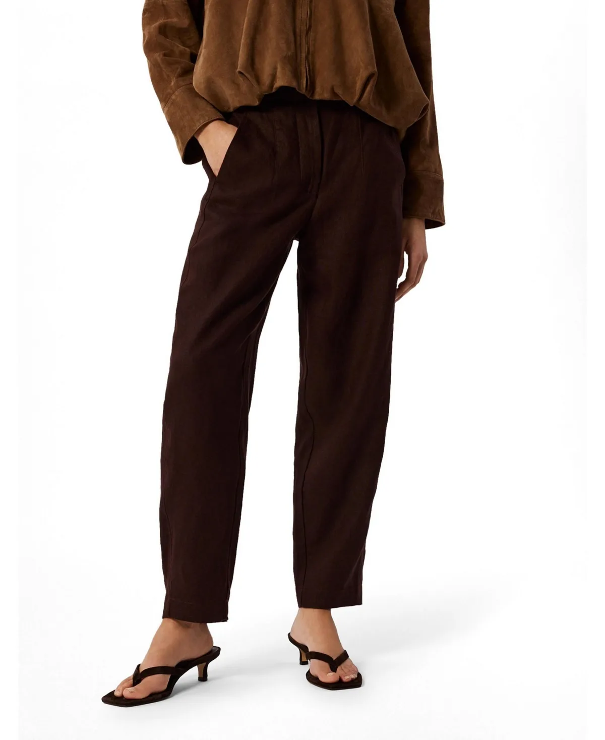 Linen Barrel Leg Trouser by Whistles