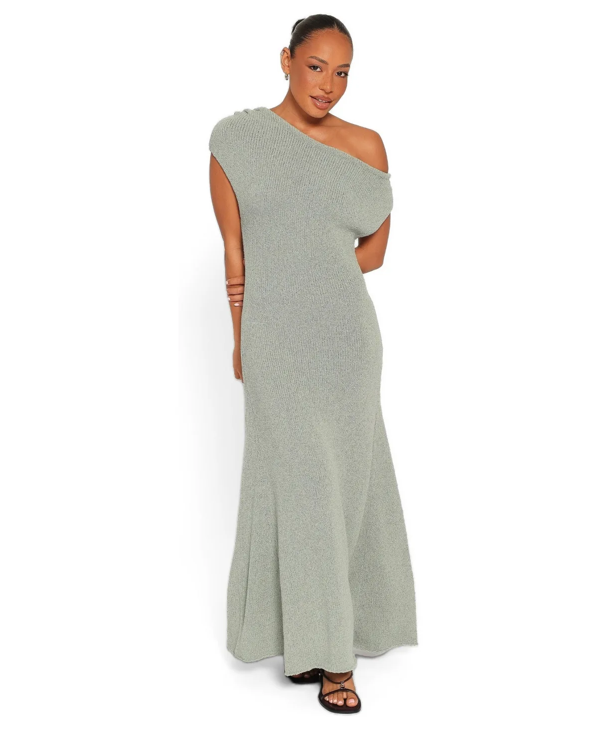 Linora Off-Shoulder Maxi Sweater Dress by Petal and Pup