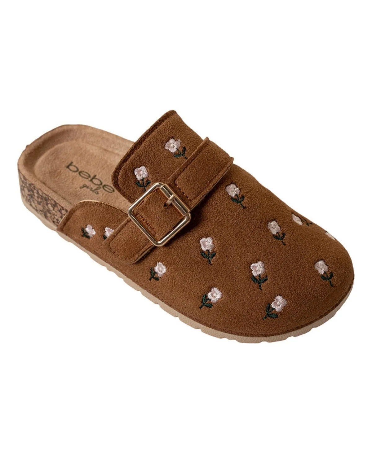 Footbed Sandal with Floral Embroidery by bebe