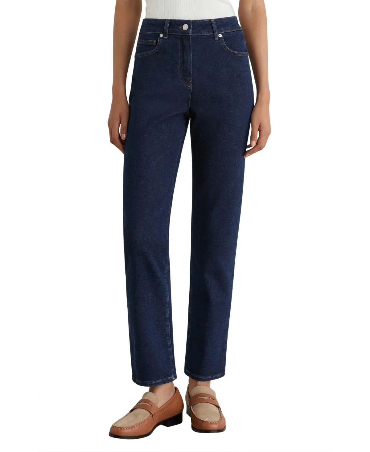 Isabel Slim-Leg Mid-Rise Jeans by Reiss