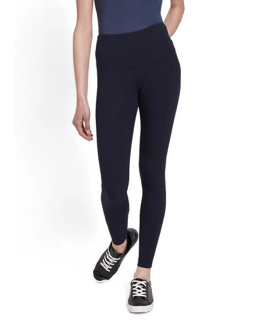 High-Waisted 4-Way Stretch Classic Cotton-Blend Leggings