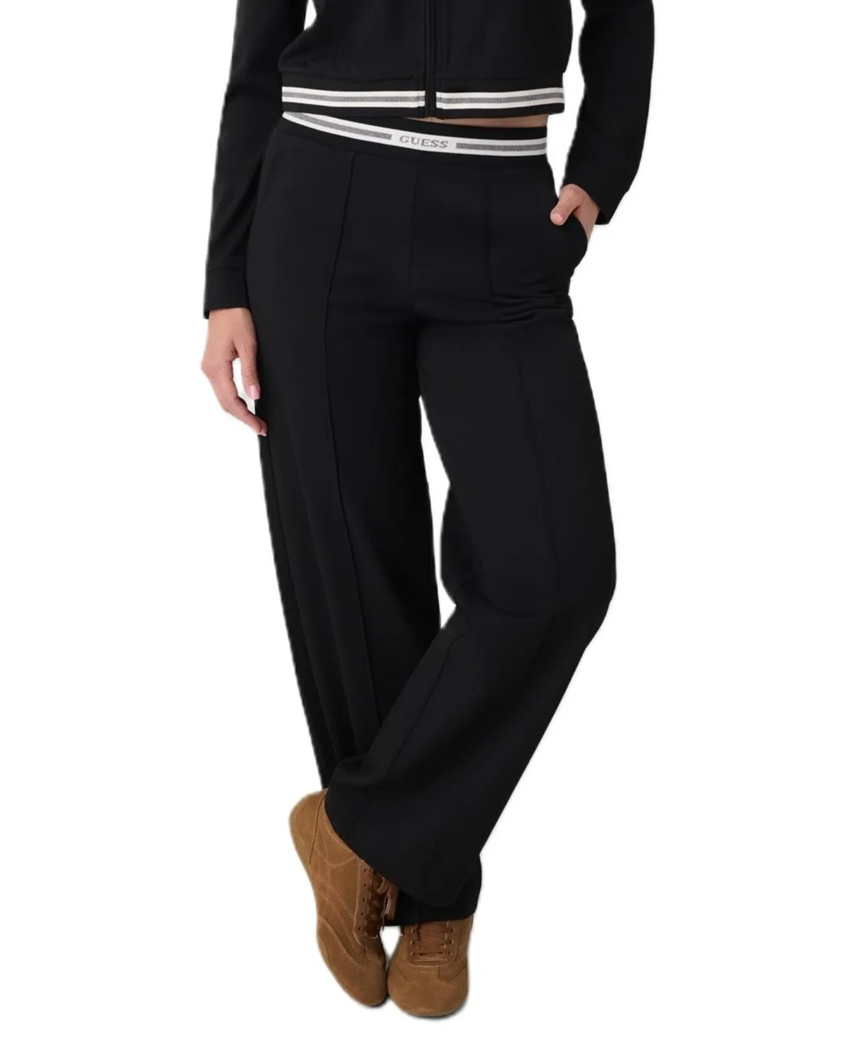 Goliarda Wide-Leg Pull-On Mid-Rise Pants by GUESS