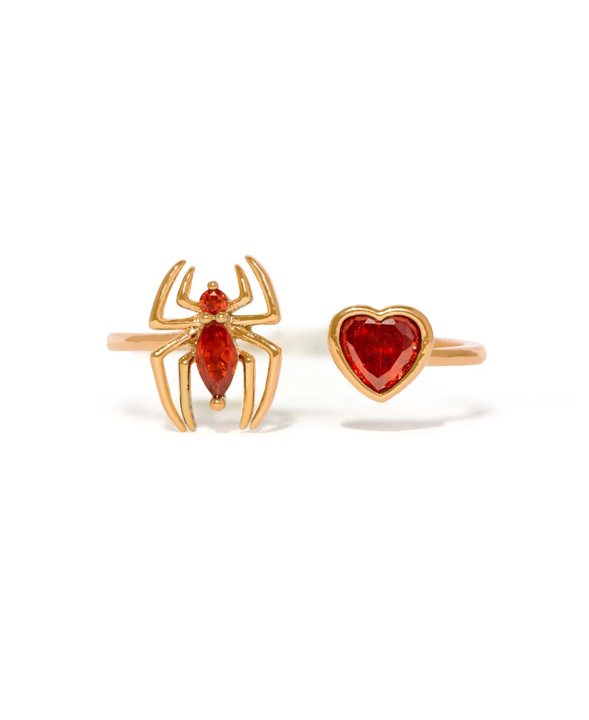 Crystal Marvels Spider-Man Web of Love Adjustable Ring by Girls Crew