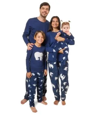 Matching Family Polar Bear Fleece Christmas Pajamas by Leveret