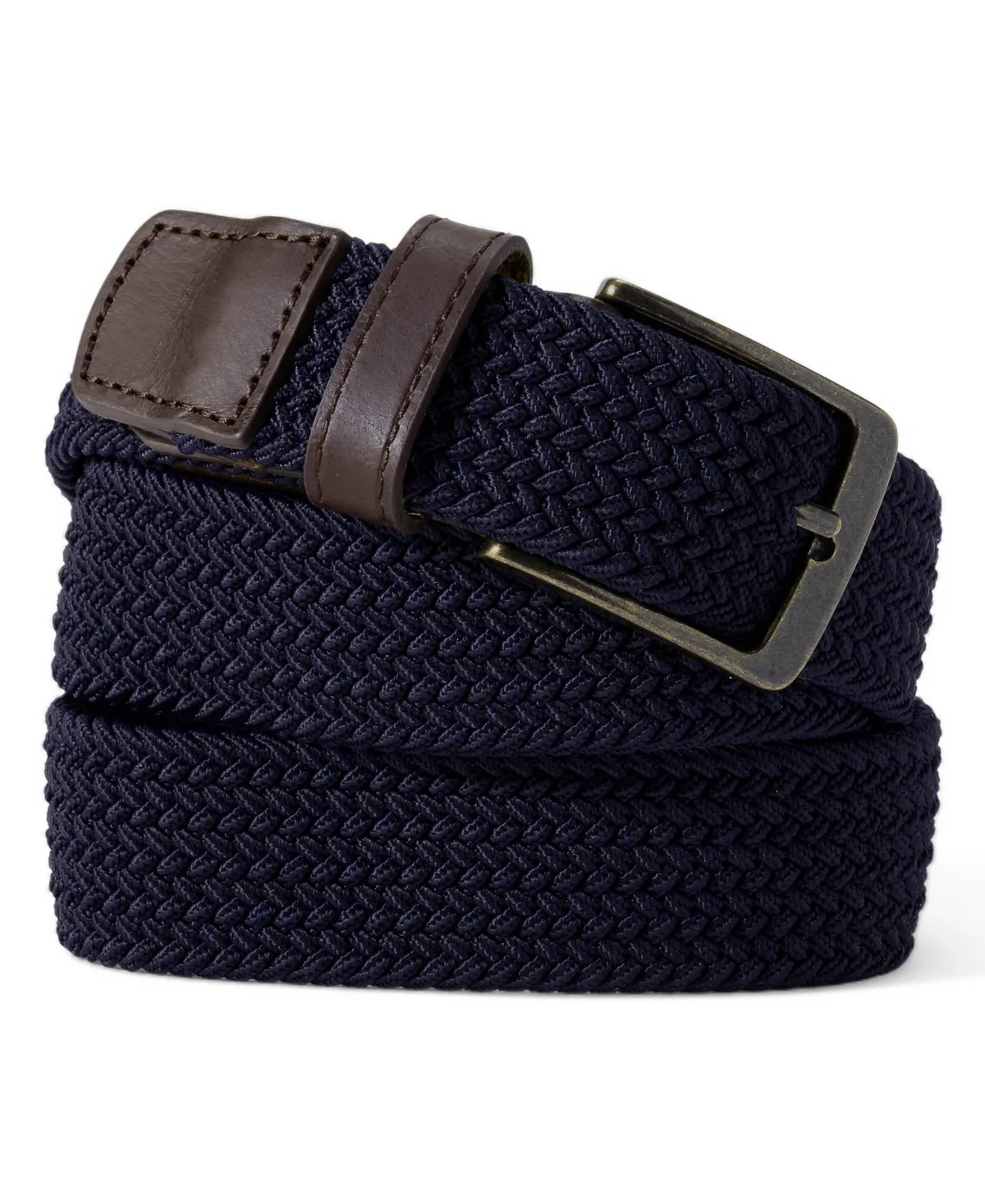 Elastic Braid Belt - Brass by Lands' End