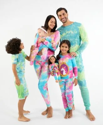 Matching Family Colorful Tie Dye Cotton Pajamas by Leveret