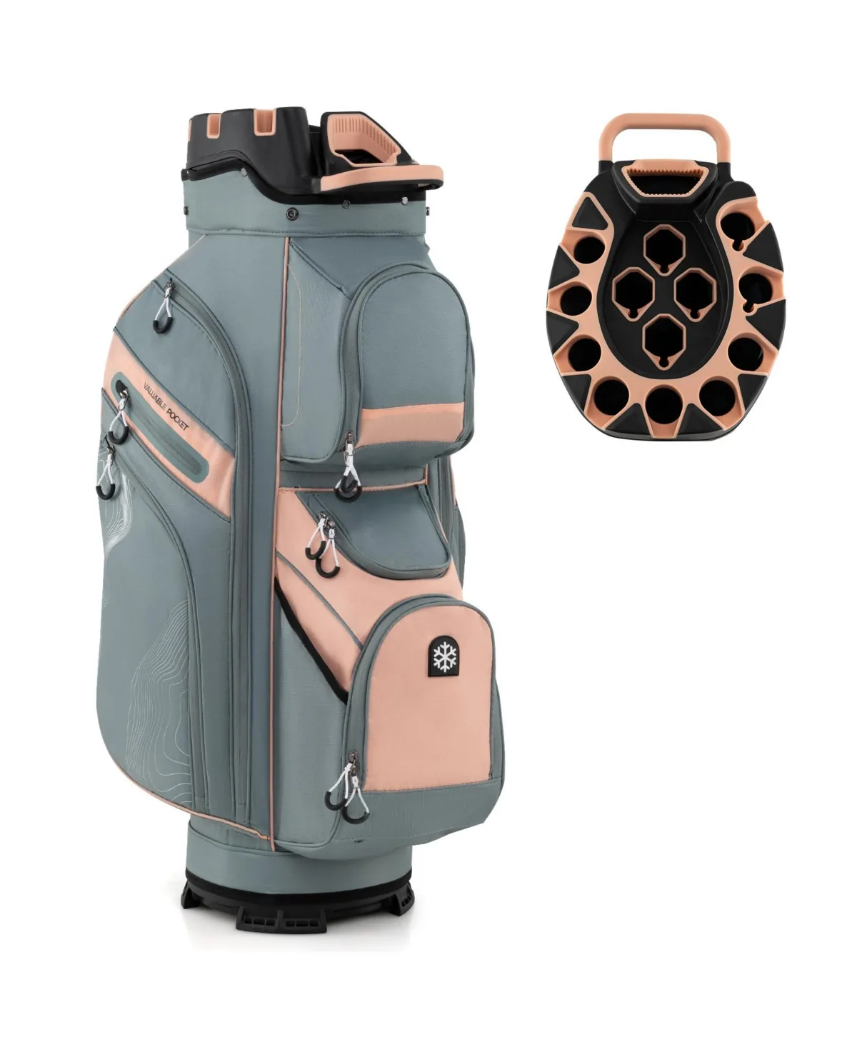 Golf Cart Bag with 14-Way Full-Length Club Dividers and 11 Pockets by Sugift