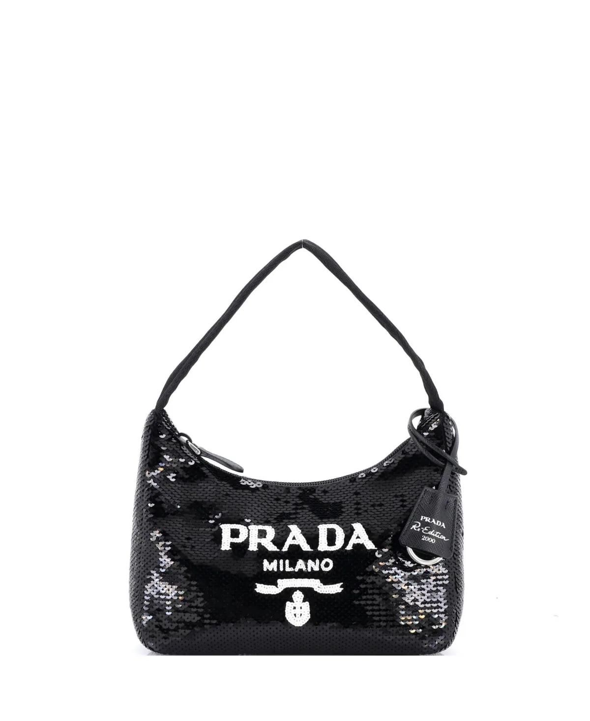 Pre-Owned Prada Mini Re-Edition 2000 Hobo Sequins by Prada