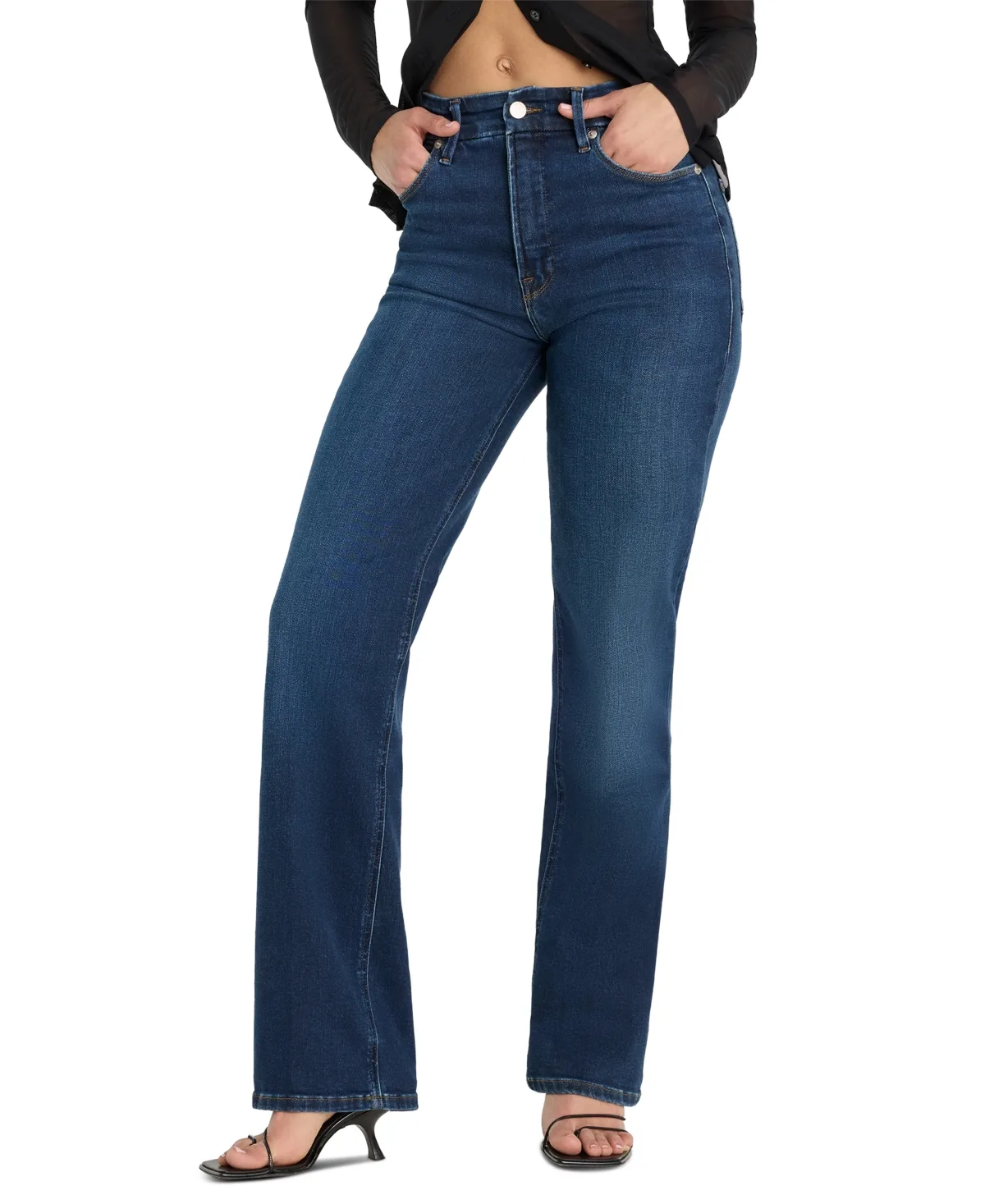 High-Rise Straight-Leg Jeans by GOOD AMERICAN