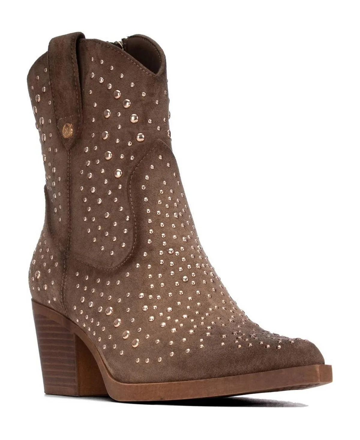 Faux Suede Italian Western Ankle Block-Heel Slip-Resistant Booties
