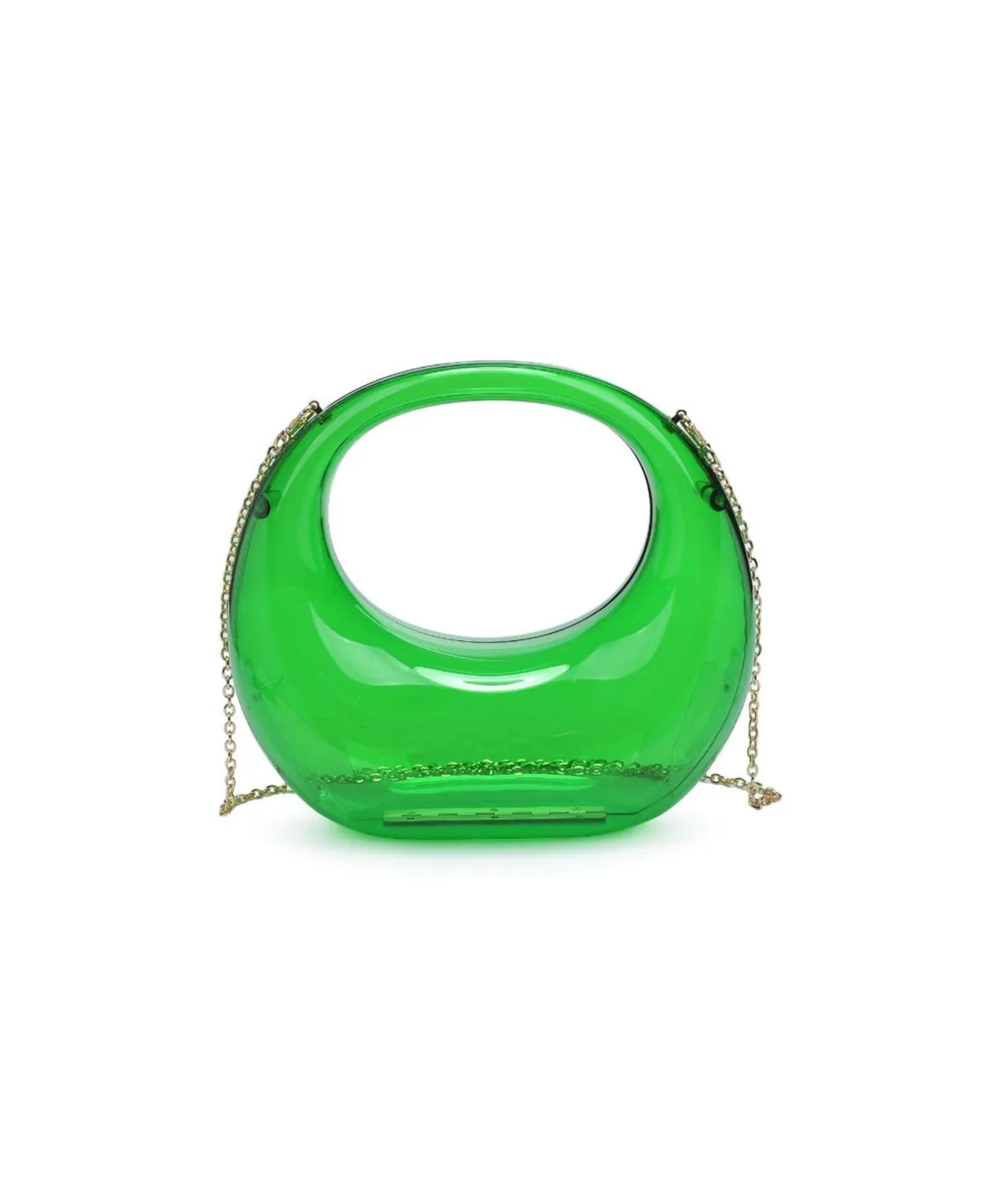 Bess Transparent Top Handle Chain Strap Evening Bag by Urban Expressions