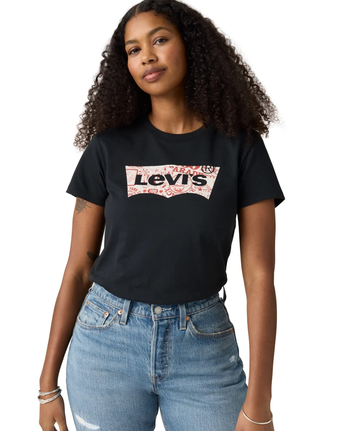 100th Parade Perfect Graphic Logo Cotton T-Shirt by Levi's