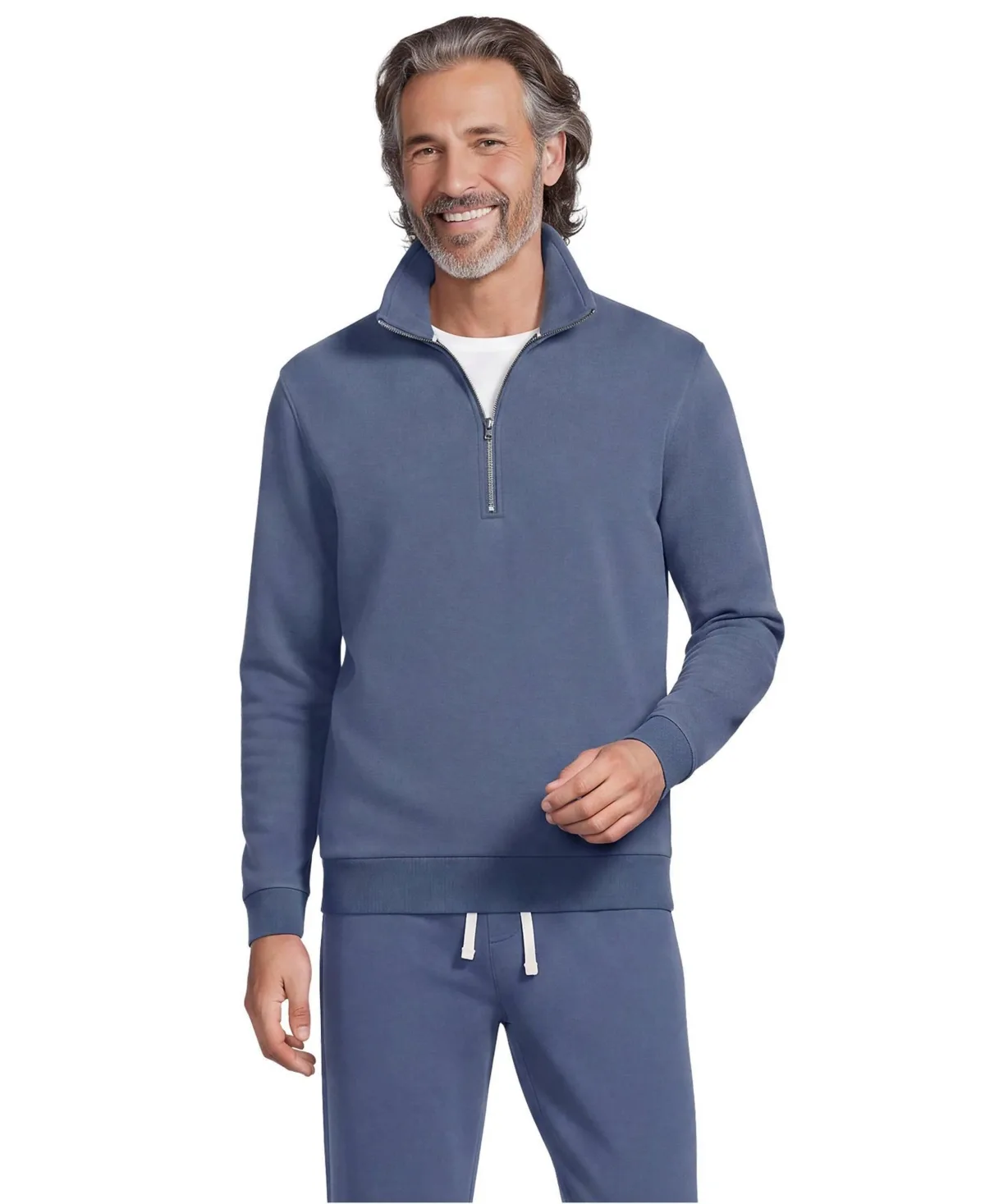 Long Sleeve Serious Sweats Quarter Zip Sweatshirt by Lands' End