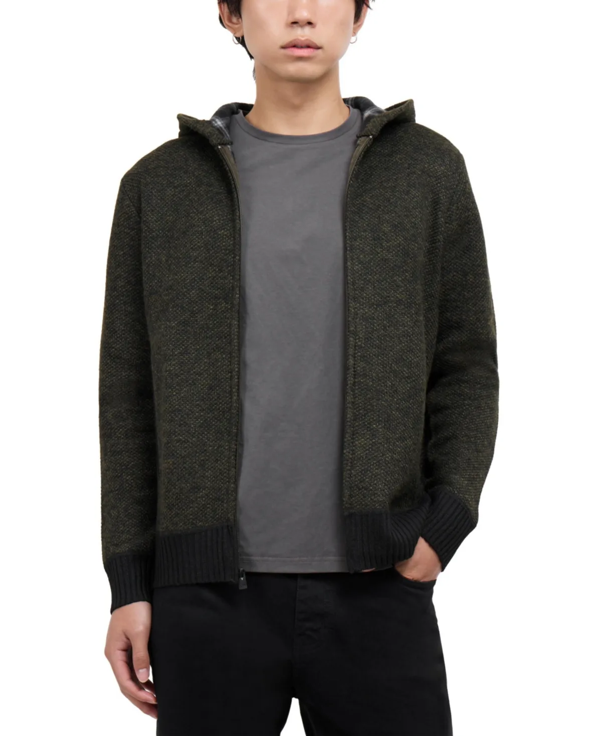 Azure Full-Zip Fleece-Lined Hooded Sweater