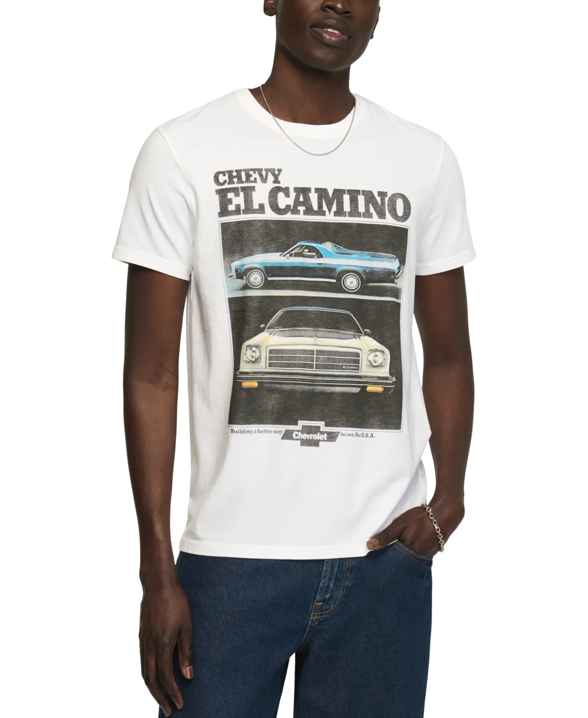 Chevy El Camino Graphic Crew Neck T-Shirt by Lucky Brand
