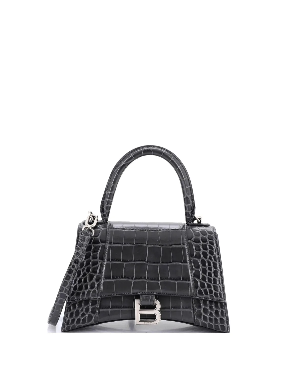 Pre-Owned Balenciaga Small Hourglass Top Handle Bag Embossed Leather by Balenciaga