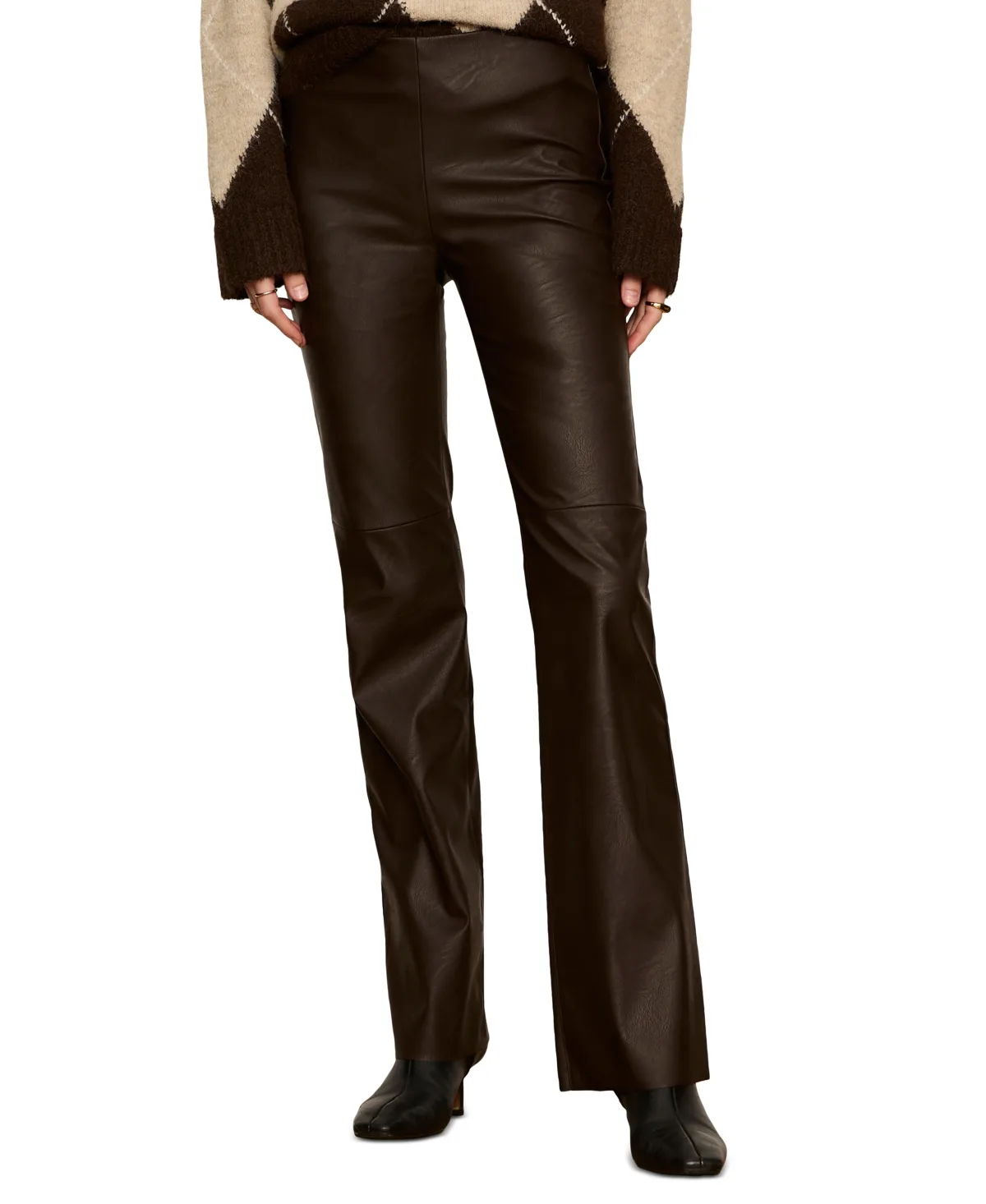 Sashay Faux Leather Flare Leggings by Sanctuary