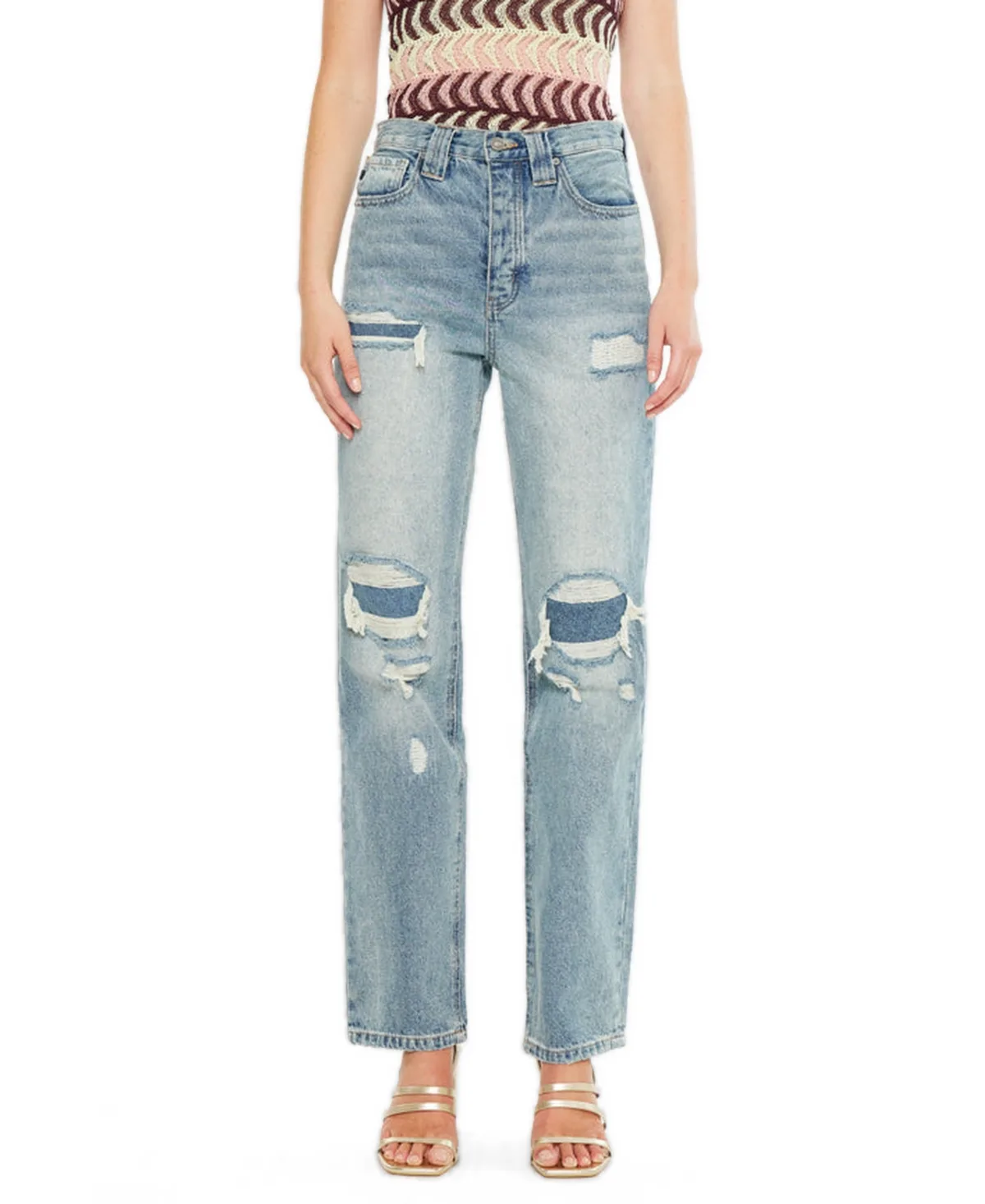 Karine Ultra-High-Rise Straight-Leg 90s-Inspired Jeans by Kancan