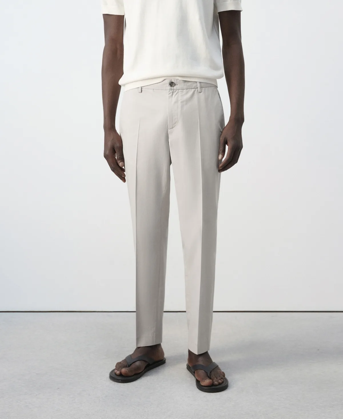 Slim-Fit Cotton-Lyocell-Blend Pants by Mango