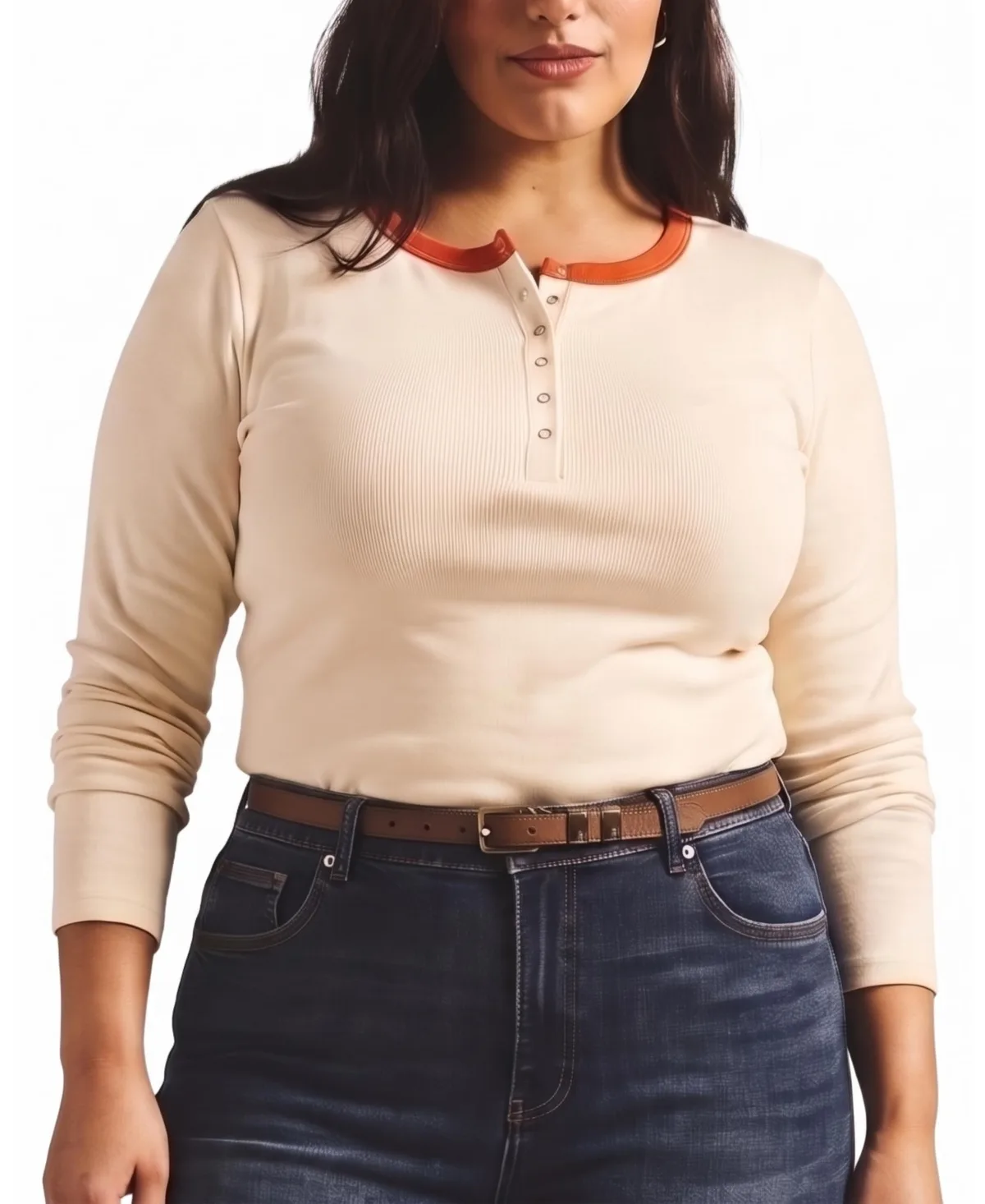 Henley Long-Sleeve Ribbed Tee