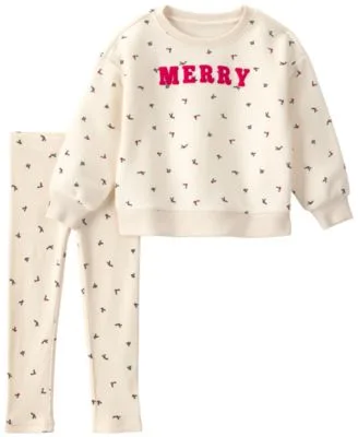 Merry Long Sleeve Fleece Top Pants 2 Piece Set by Carter's