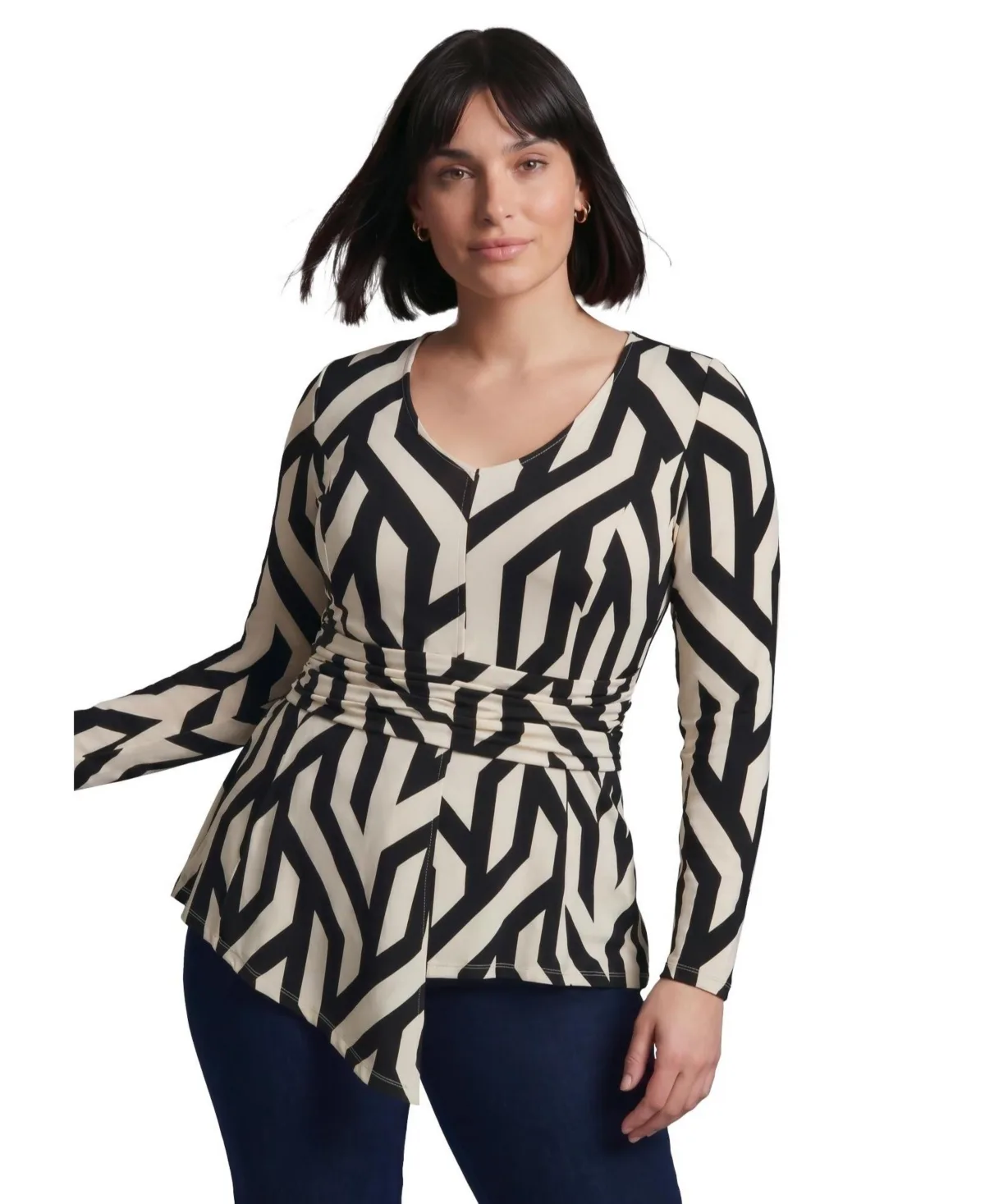 Delia Draped Asymmetrical Top