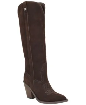 Sashon Tall Topstitched Western Boots Regular Wide Calf by GUESS