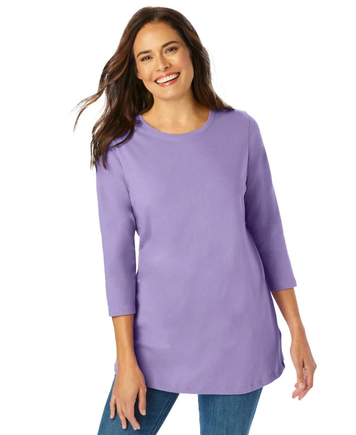Within Perfect Three-Quarter Sleeve Crewneck Tee