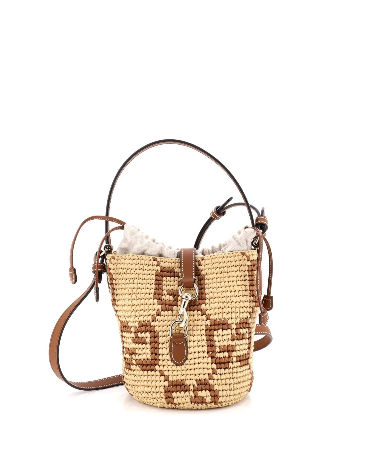 Pre-Owned Mini Bucket Bag GG Raffia by Gucci